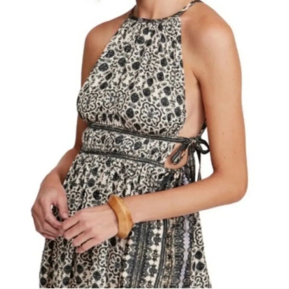 Like New! Free People Midsummers Day Tunic Boho Dress Blk/Tan in XS